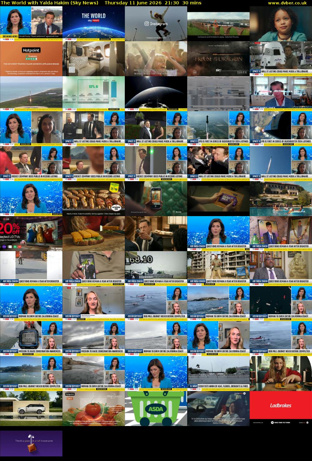 The World with Yalda Hakim (Sky News) Thursday 11 June 2026 21:30 - 22:00