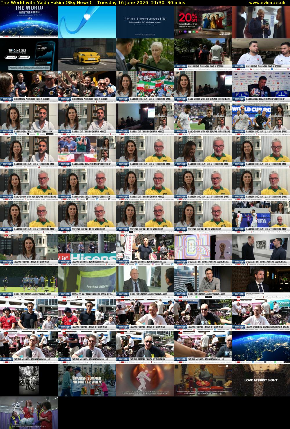 The World with Yalda Hakim (Sky News) Tuesday 16 June 2026 21:30 - 22:00