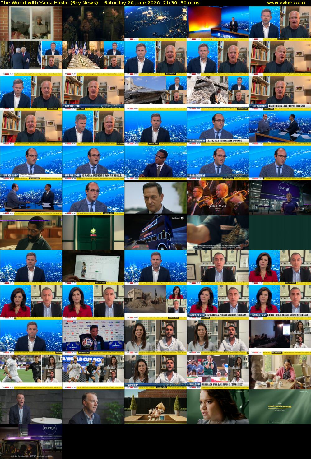 The World with Yalda Hakim (Sky News) Saturday 20 June 2026 21:30 - 22:00