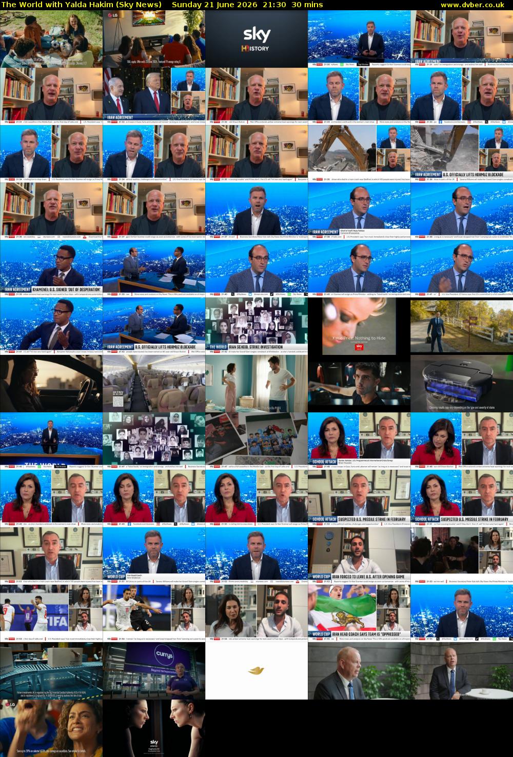 The World with Yalda Hakim (Sky News) Sunday 21 June 2026 21:30 - 22:00