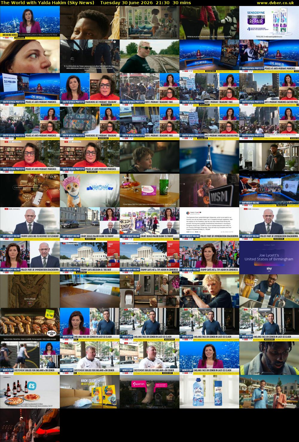 The World with Yalda Hakim (Sky News) Tuesday 30 June 2026 21:30 - 22:00