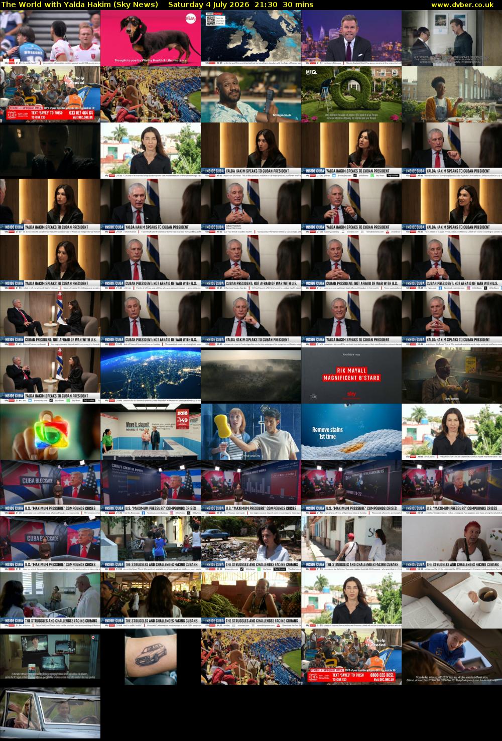The World with Yalda Hakim (Sky News) Saturday 4 July 2026 21:30 - 22:00