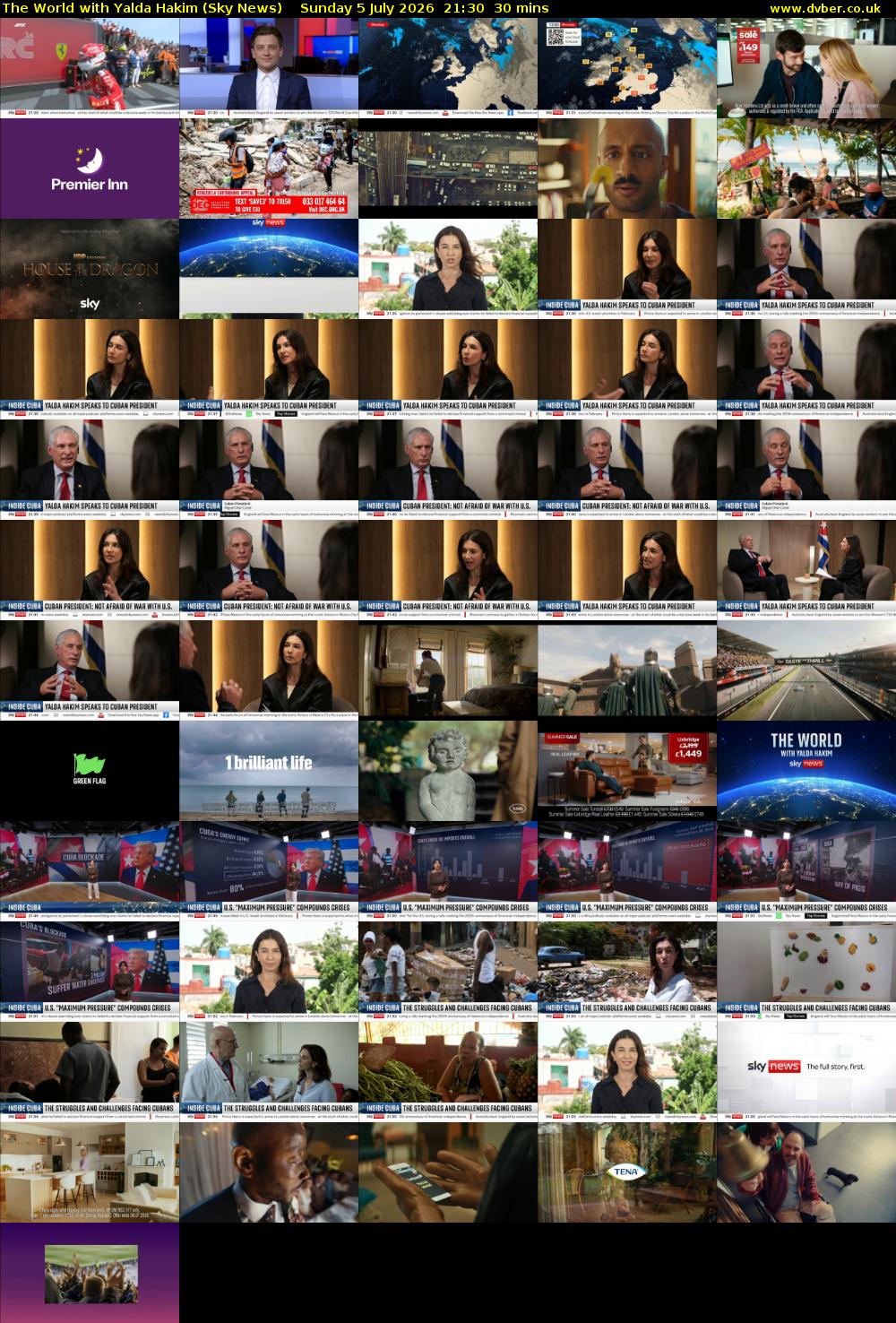 The World with Yalda Hakim (Sky News) Sunday 5 July 2026 21:30 - 22:00