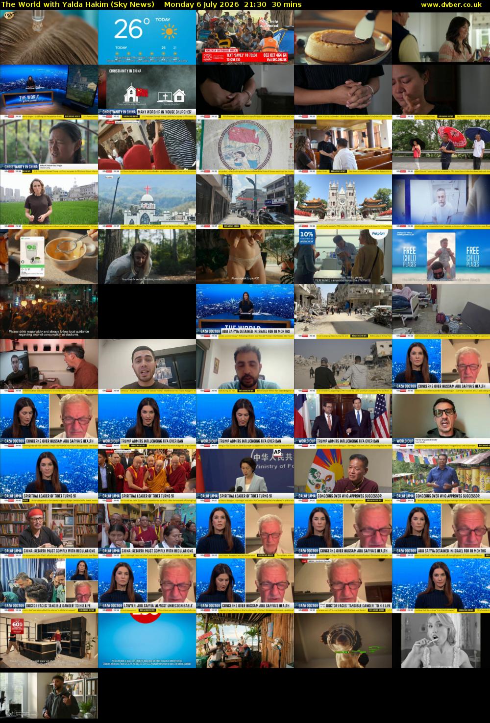 The World with Yalda Hakim (Sky News) Monday 6 July 2026 21:30 - 22:00