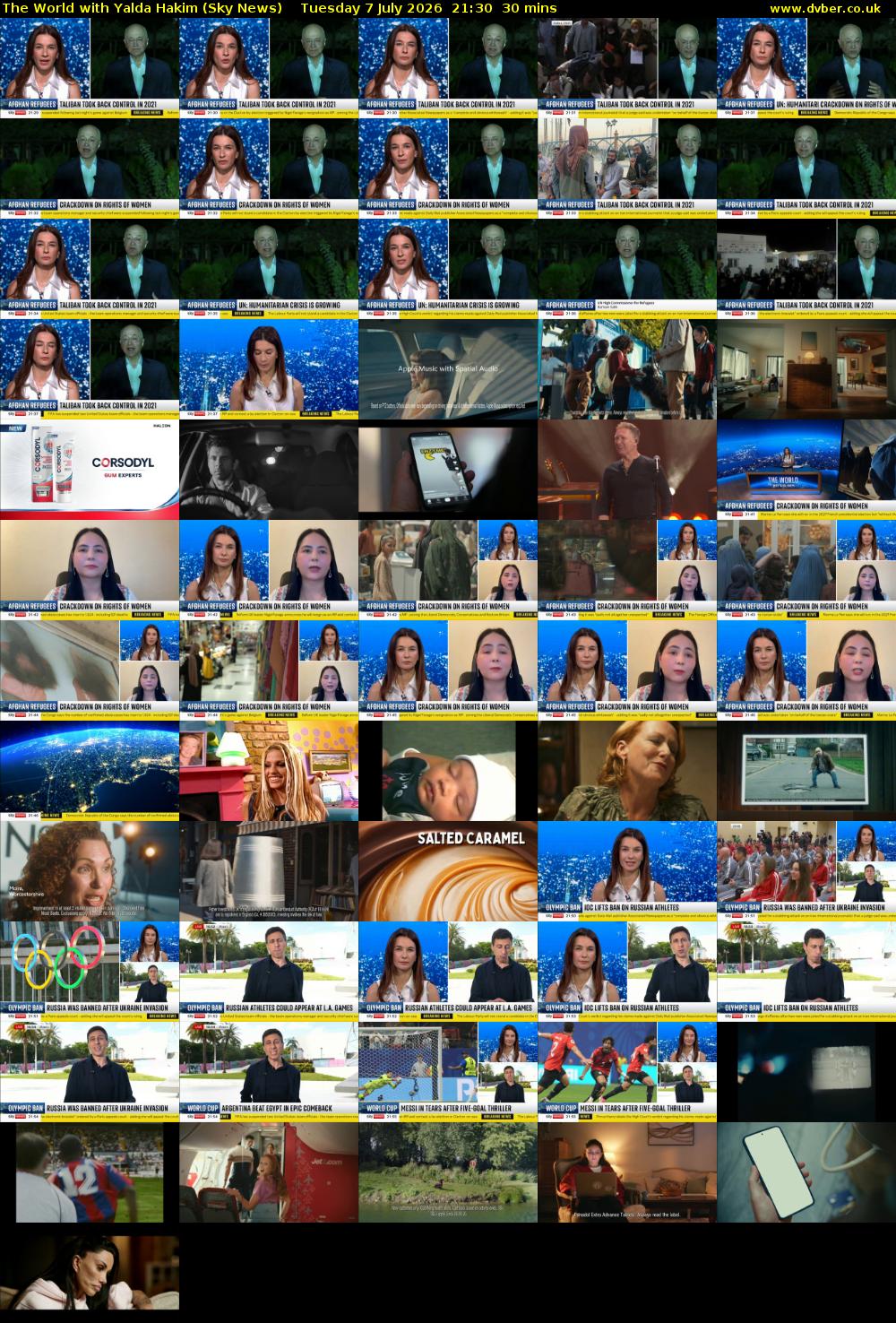 The World with Yalda Hakim (Sky News) Tuesday 7 July 2026 21:30 - 22:00