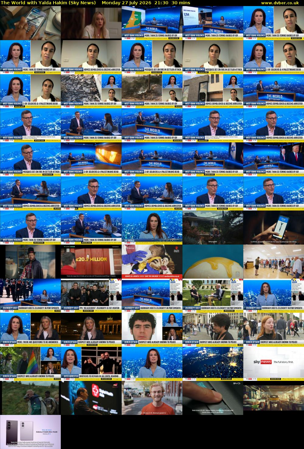 The World with Yalda Hakim (Sky News) Monday 27 July 2026 21:30 - 22:00