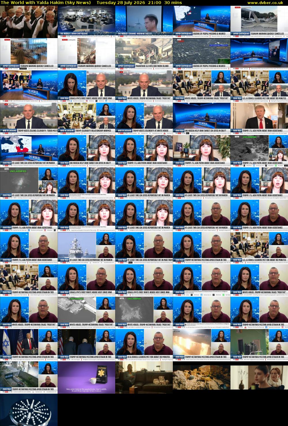 The World with Yalda Hakim (Sky News) Tuesday 28 July 2026 21:00 - 21:30
