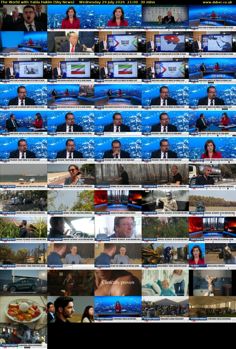 The World with Yalda Hakim (Sky News) Wednesday 29 July 2026 21:00 - 21:30