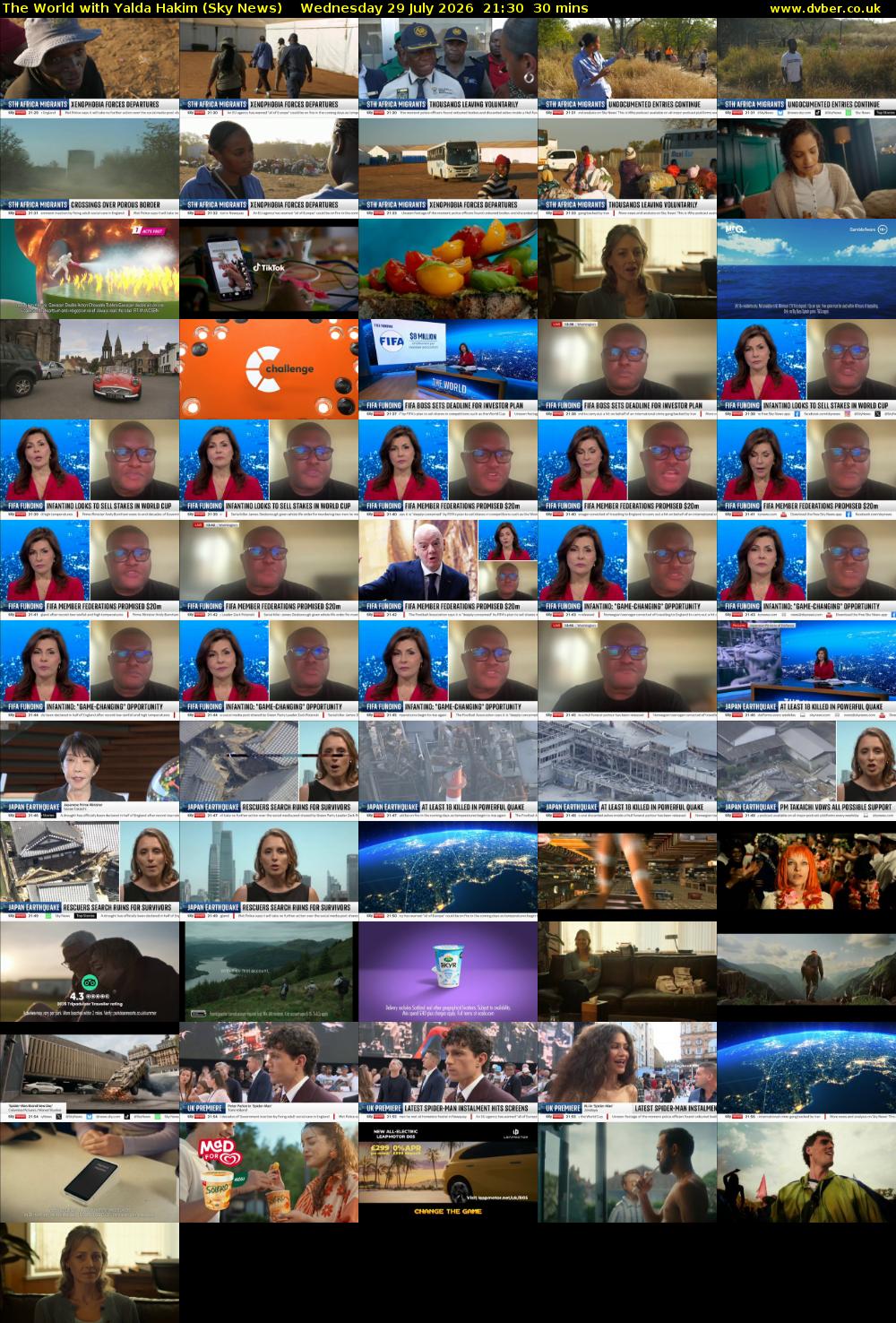 The World with Yalda Hakim (Sky News) Wednesday 29 July 2026 21:30 - 22:00