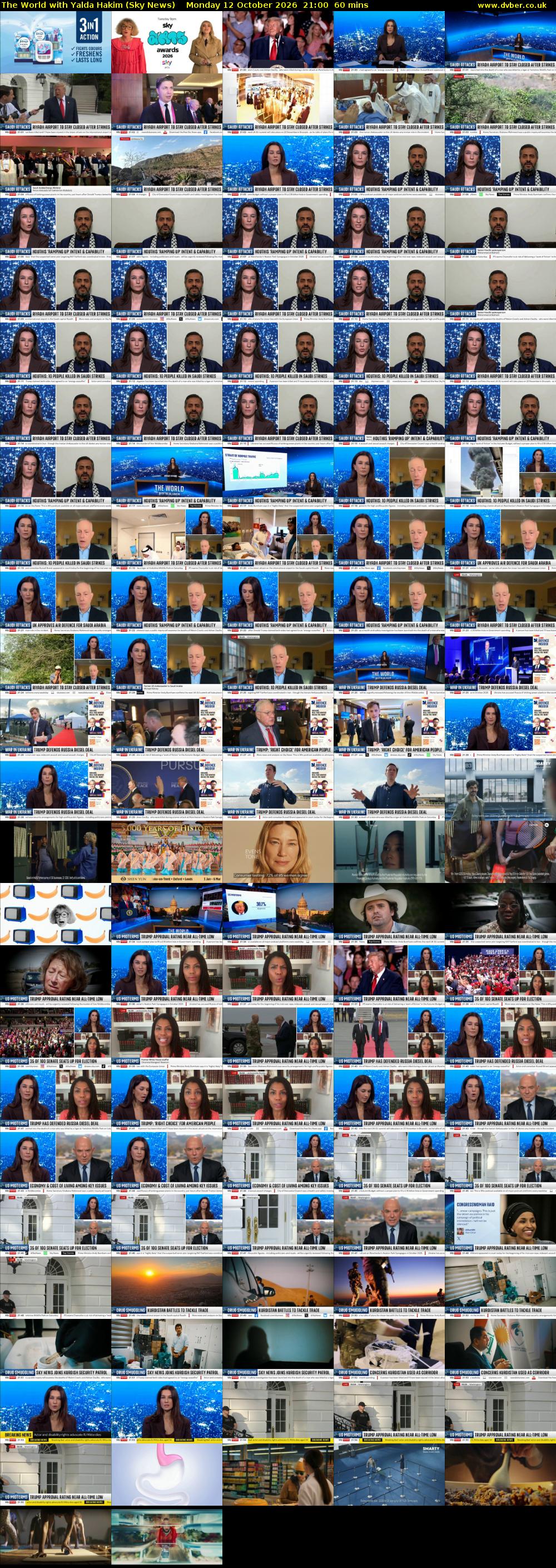 The World with Yalda Hakim (Sky News) Monday 12 October 2026 21:00 - 22:00