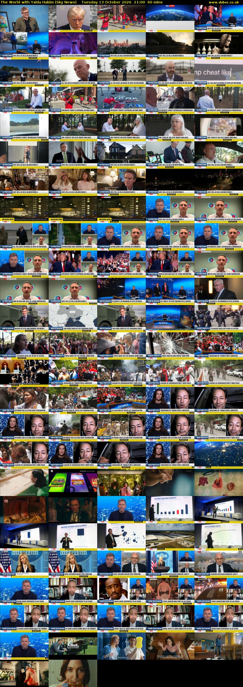 The World with Yalda Hakim (Sky News) Tuesday 13 October 2026 21:00 - 22:00