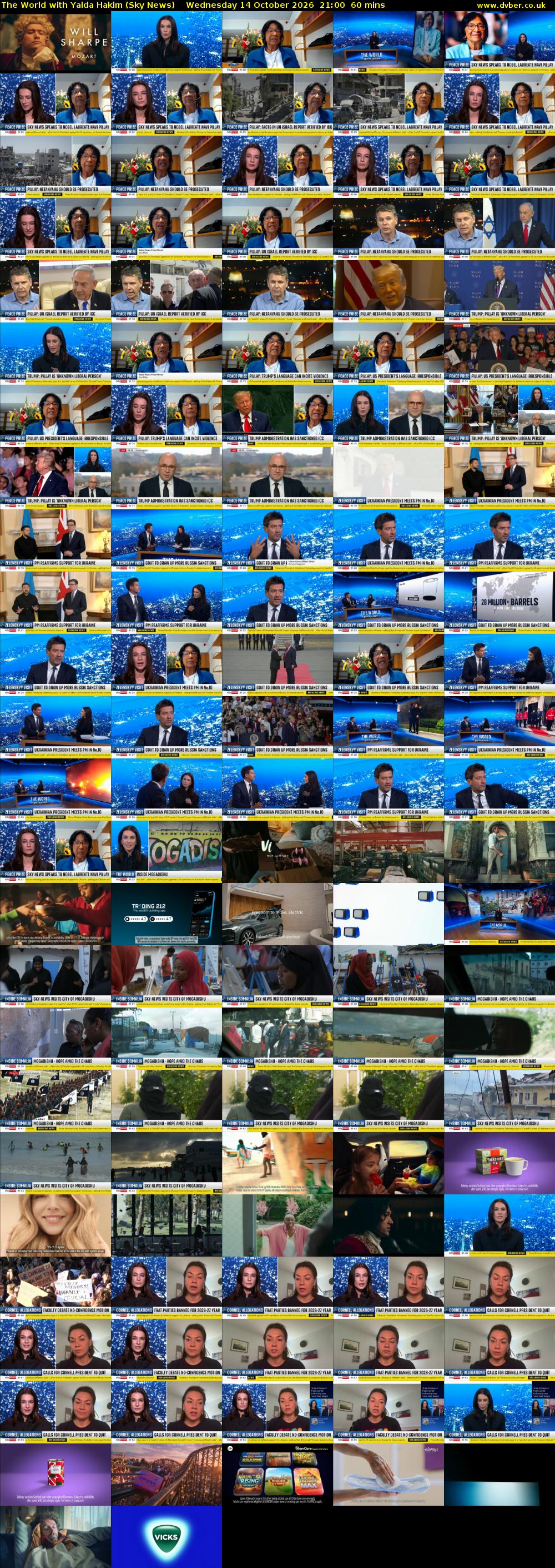 The World with Yalda Hakim (Sky News) Wednesday 14 October 2026 21:00 - 22:00