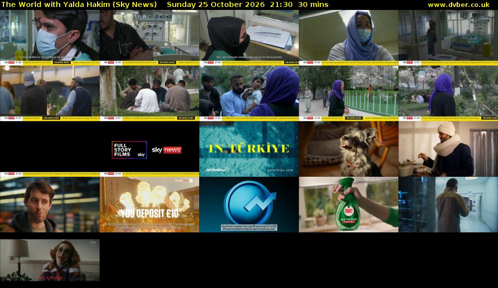 The World with Yalda Hakim (Sky News) Sunday 25 October 2026 21:30 - 22:00