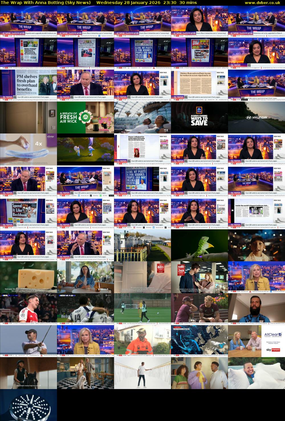 The Wrap With Anna Botting (Sky News) Wednesday 28 January 2026 23:30 - 00:00