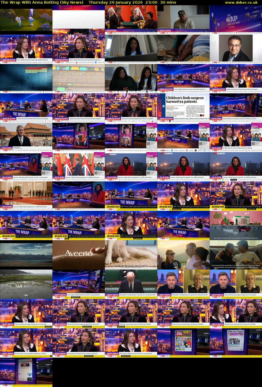 The Wrap With Anna Botting (Sky News) Thursday 29 January 2026 23:00 - 23:30