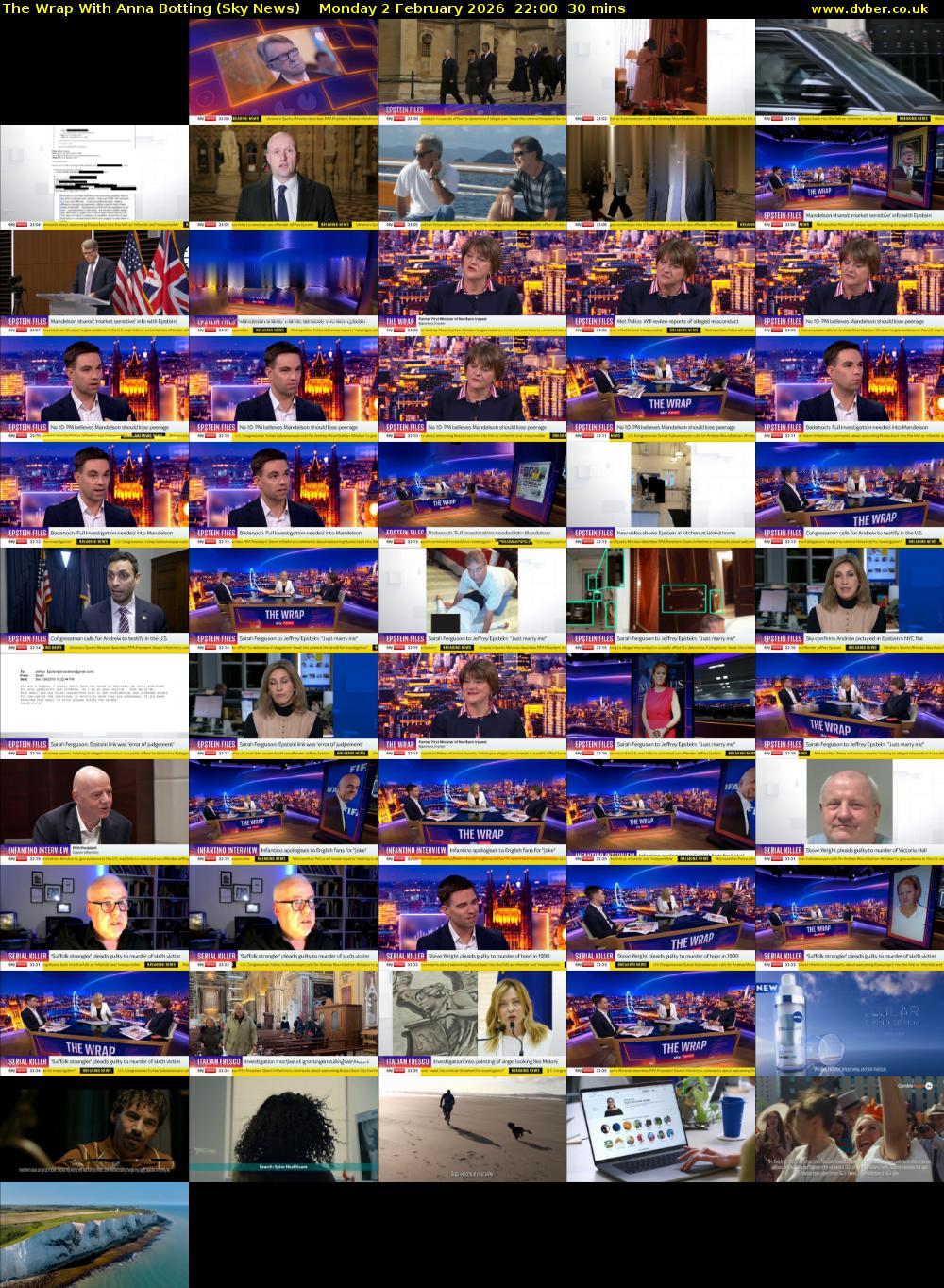 The Wrap With Anna Botting (Sky News) Monday 2 February 2026 22:00 - 22:30