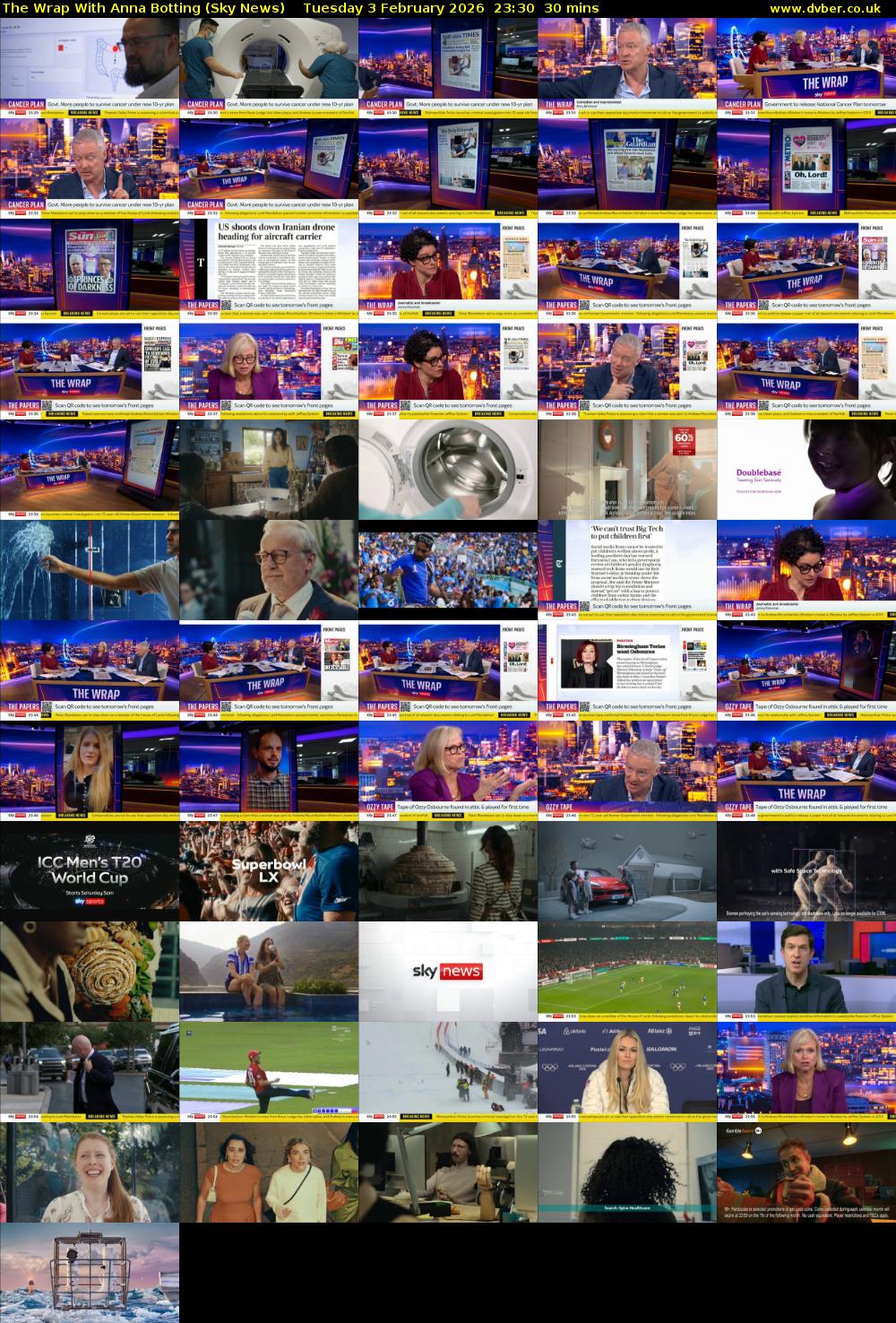 The Wrap With Anna Botting (Sky News) Tuesday 3 February 2026 23:30 - 00:00