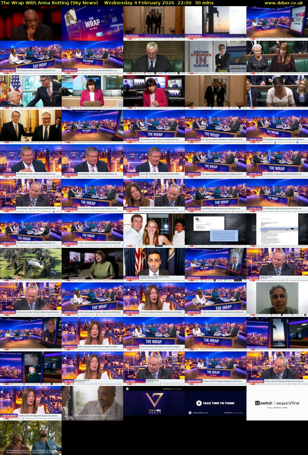 The Wrap With Anna Botting (Sky News) Wednesday 4 February 2026 22:00 - 22:30