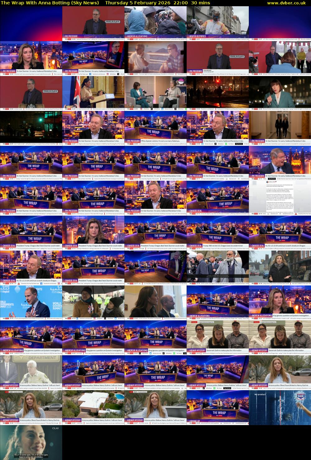 The Wrap With Anna Botting (Sky News) Thursday 5 February 2026 22:00 - 22:30