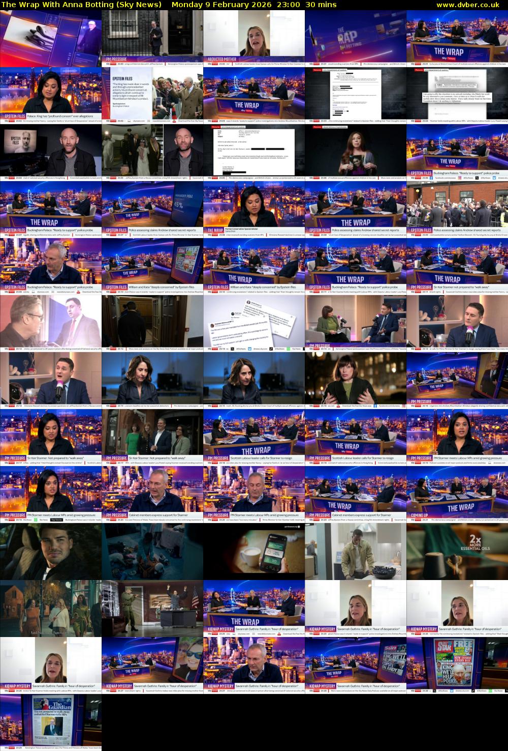 The Wrap With Anna Botting (Sky News) Monday 9 February 2026 23:00 - 23:30