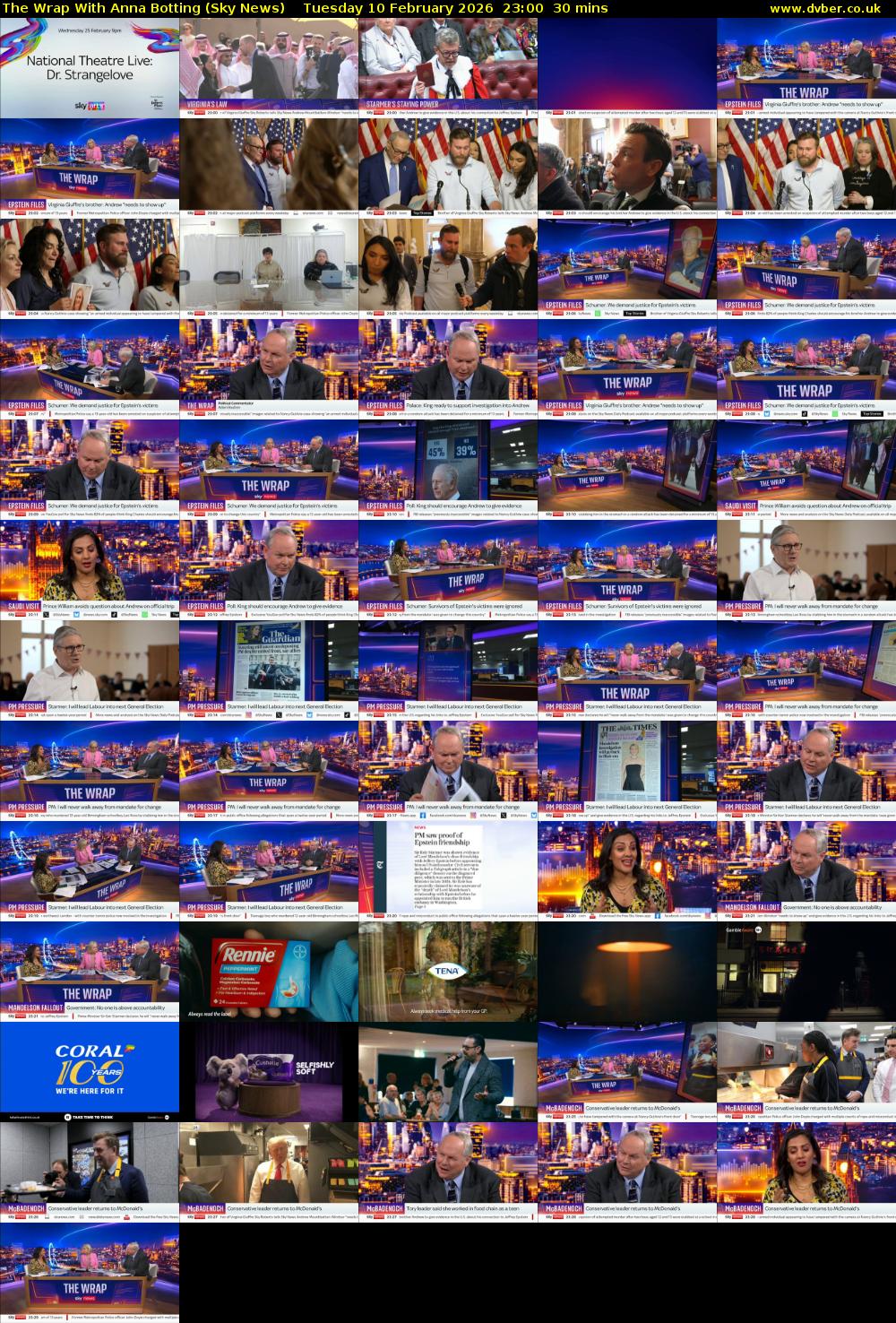 The Wrap With Anna Botting (Sky News) Tuesday 10 February 2026 23:00 - 23:30