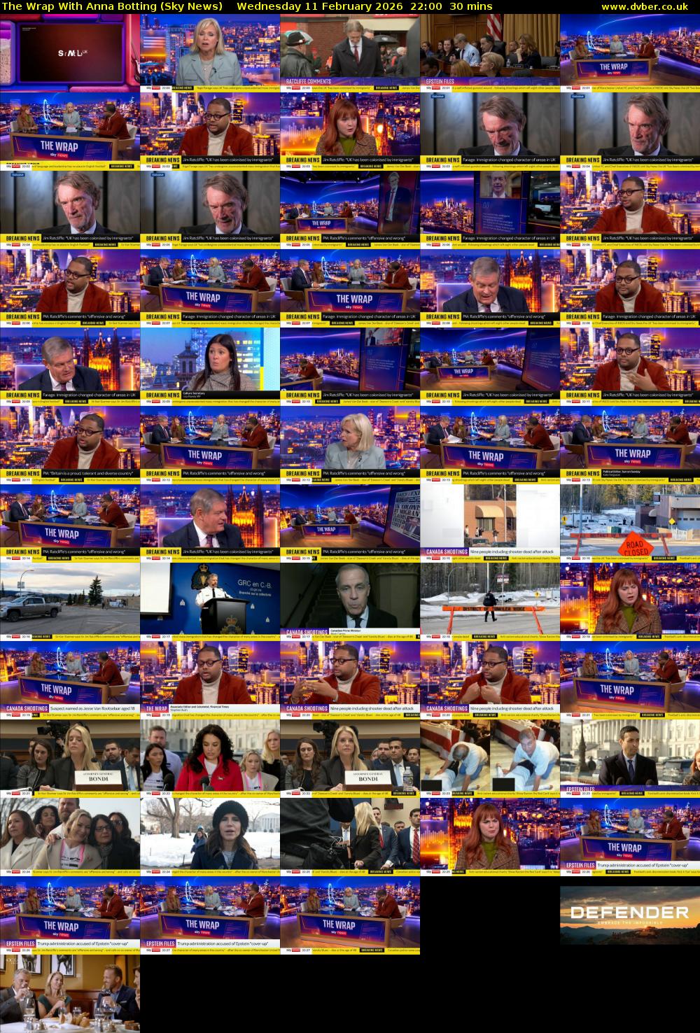 The Wrap With Anna Botting (Sky News) Wednesday 11 February 2026 22:00 - 22:30