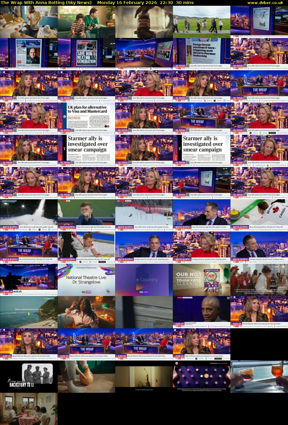 The Wrap With Anna Botting (Sky News) Monday 16 February 2026 22:30 - 23:00