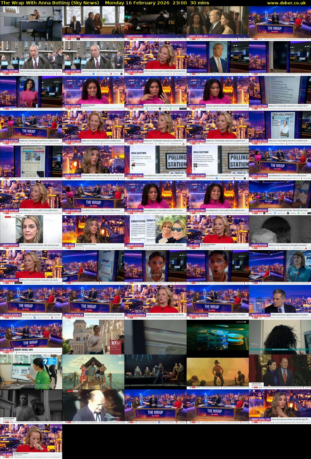 The Wrap With Anna Botting (Sky News) Monday 16 February 2026 23:00 - 23:30