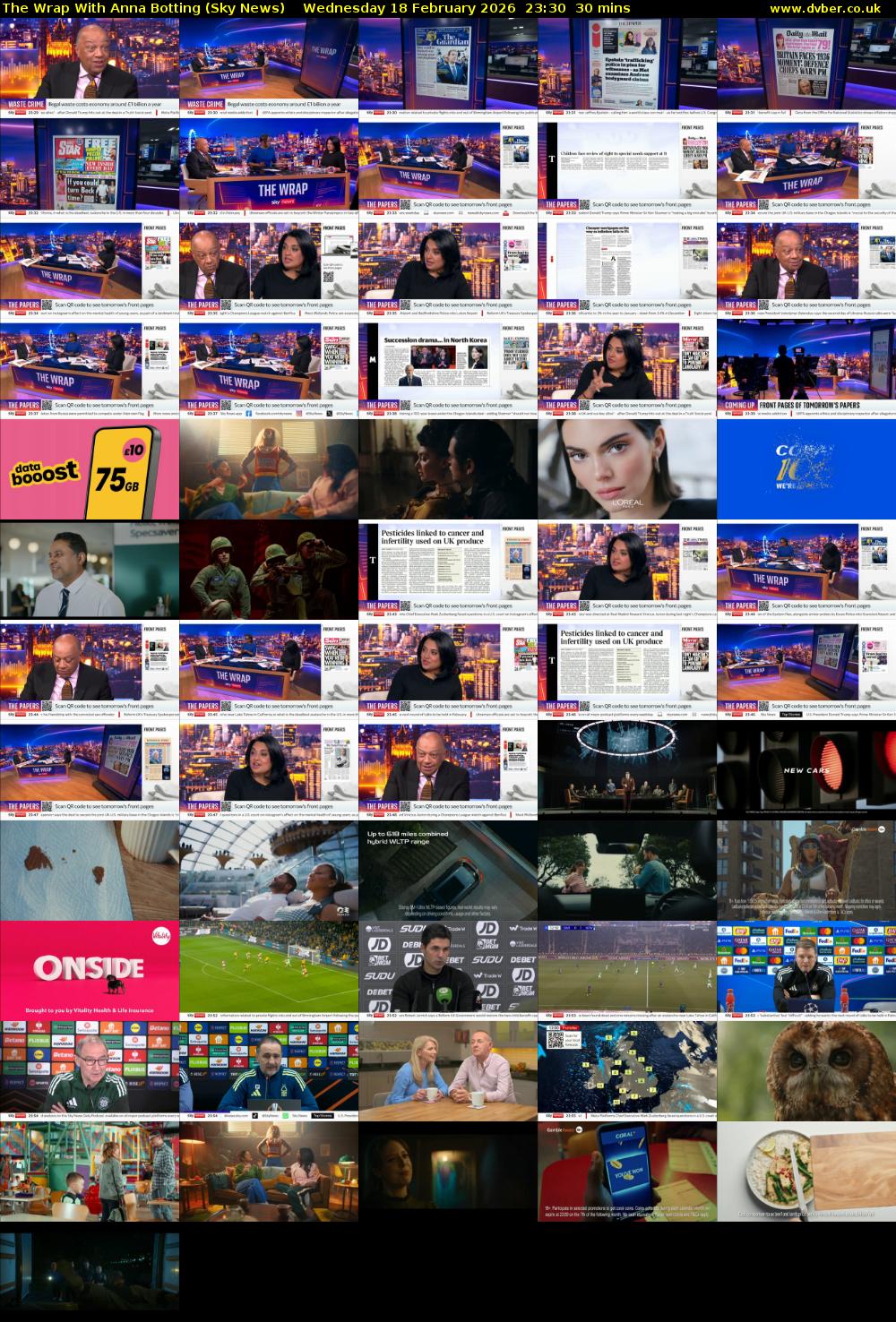 The Wrap With Anna Botting (Sky News) Wednesday 18 February 2026 23:30 - 00:00