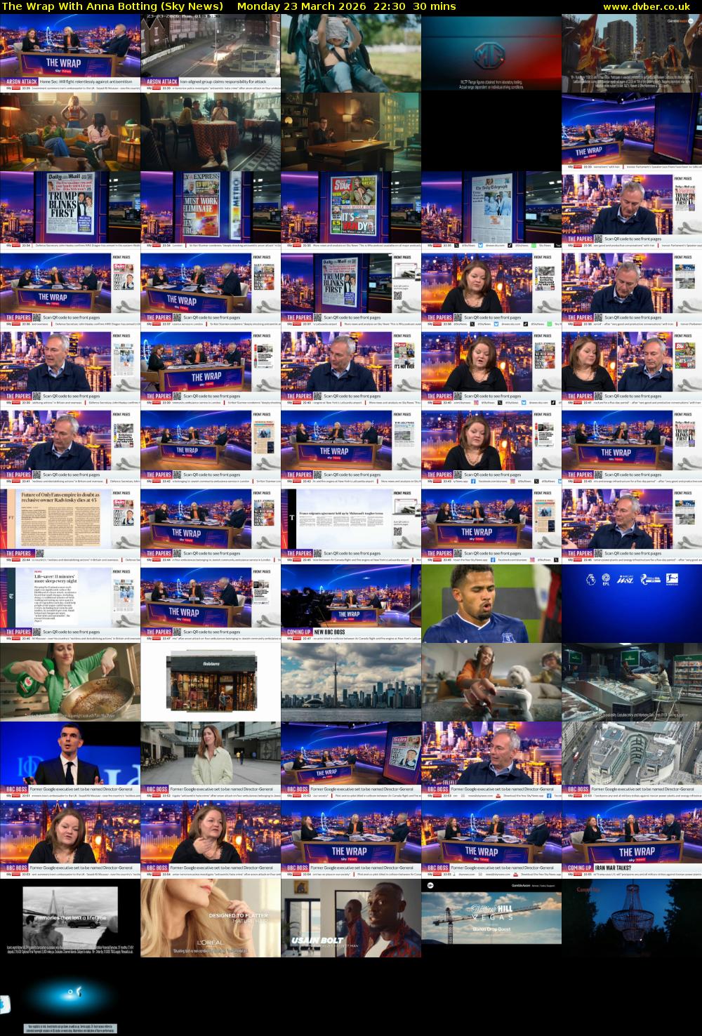 The Wrap With Anna Botting (Sky News) Monday 23 March 2026 22:30 - 23:00