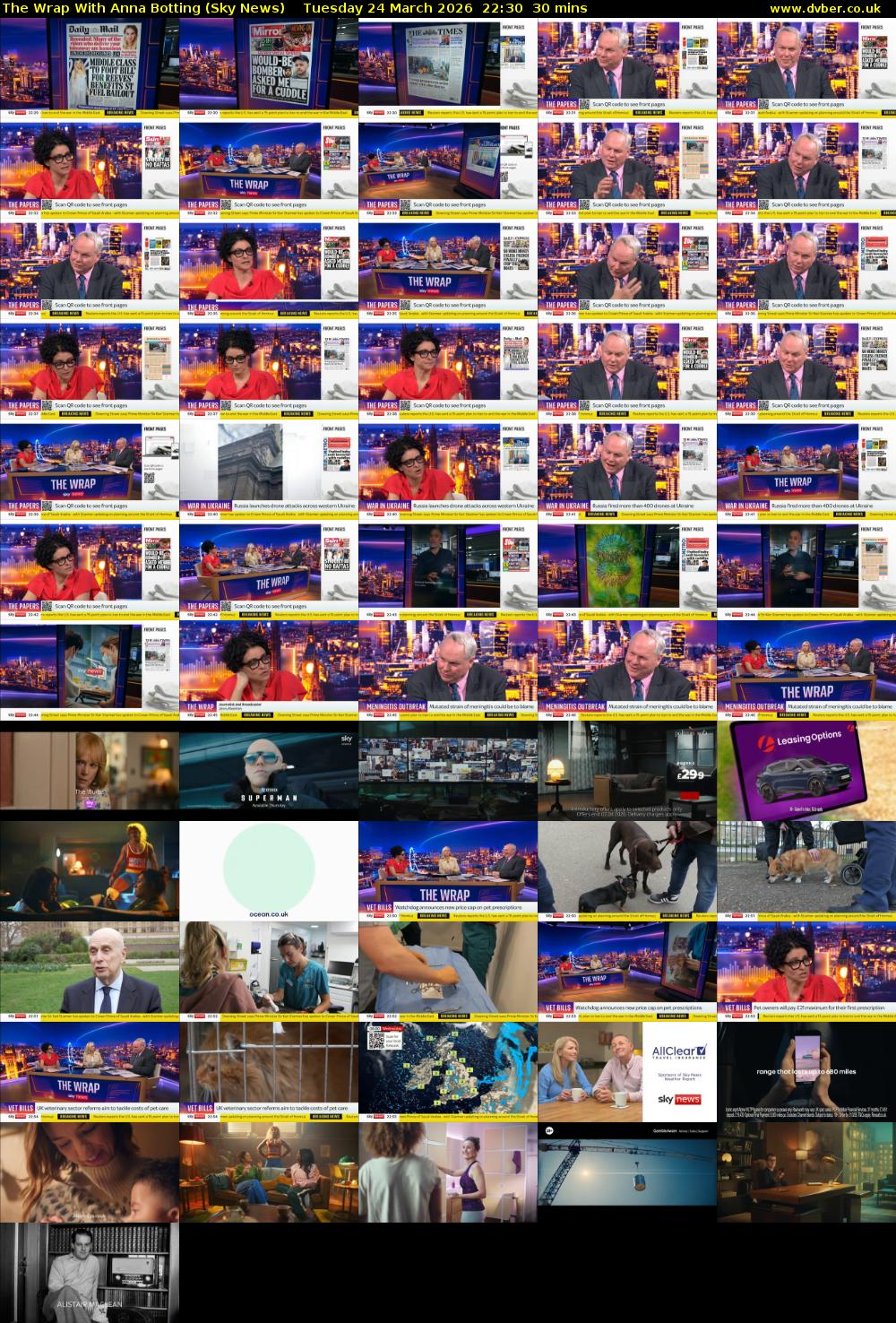 The Wrap With Anna Botting (Sky News) Tuesday 24 March 2026 22:30 - 23:00