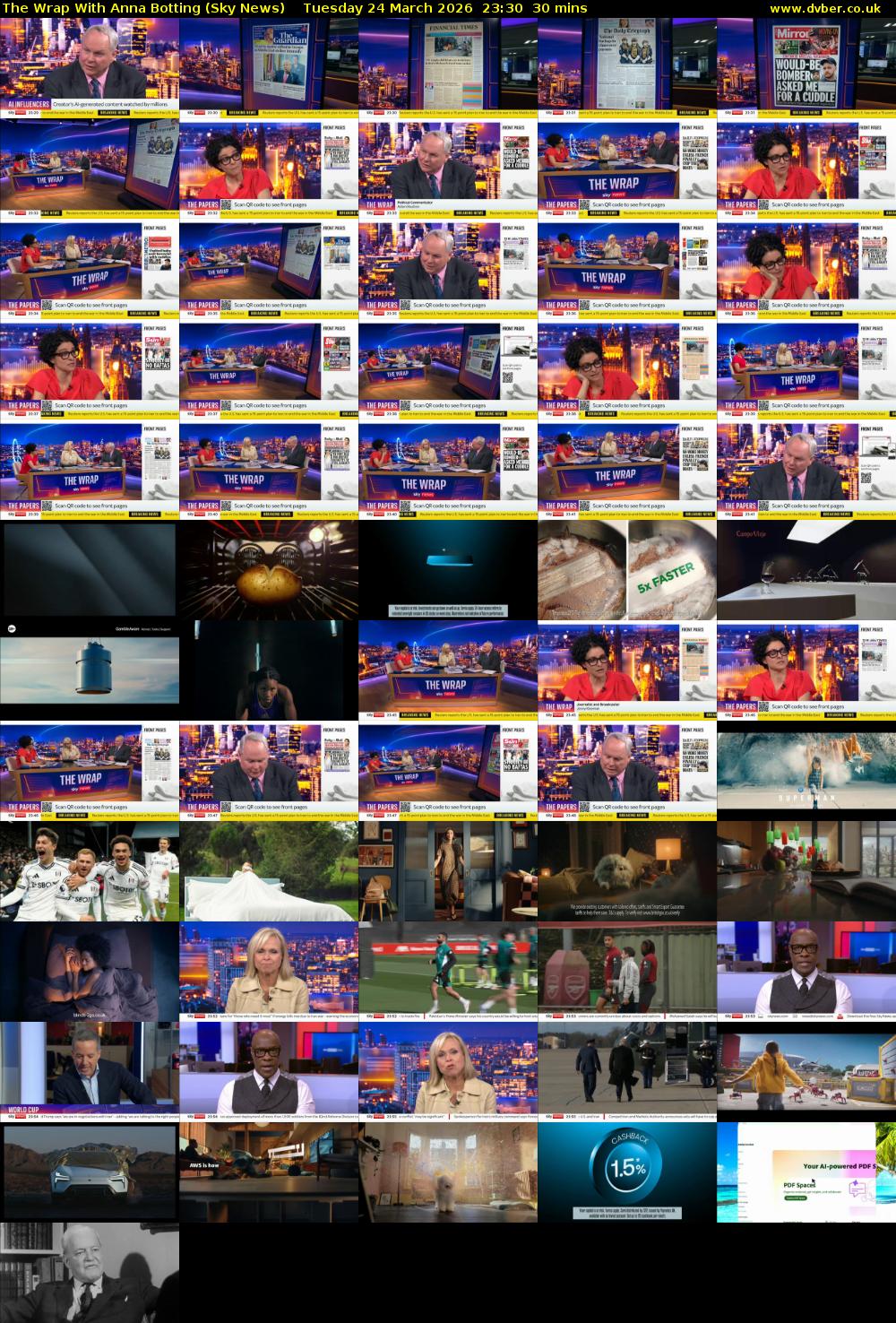 The Wrap With Anna Botting (Sky News) Tuesday 24 March 2026 23:30 - 00:00