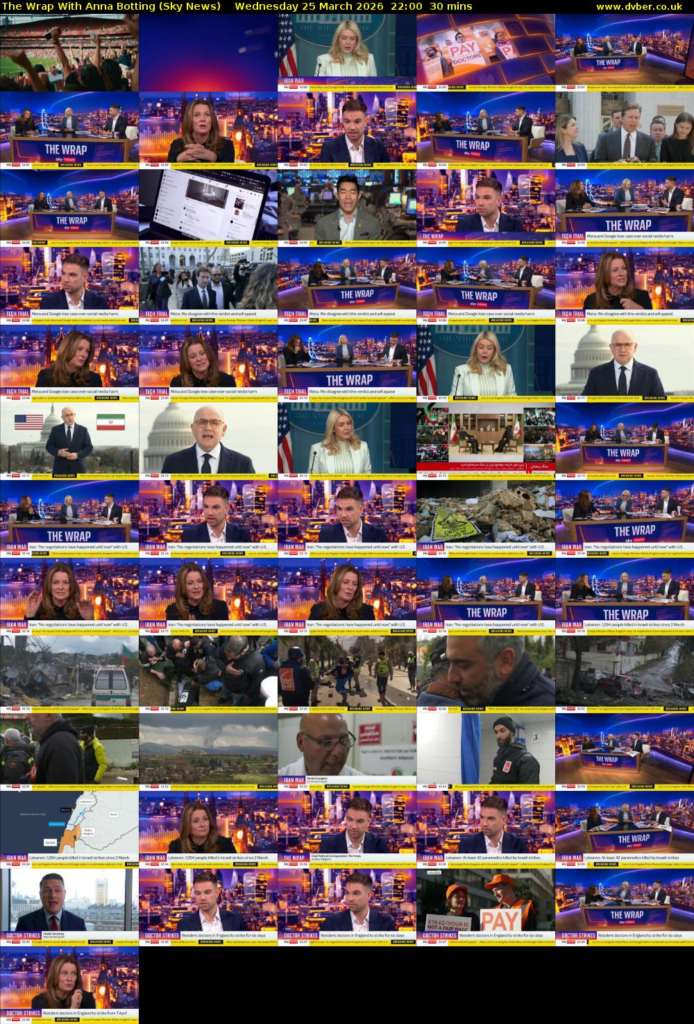 The Wrap With Anna Botting (Sky News) Wednesday 25 March 2026 22:00 - 22:30