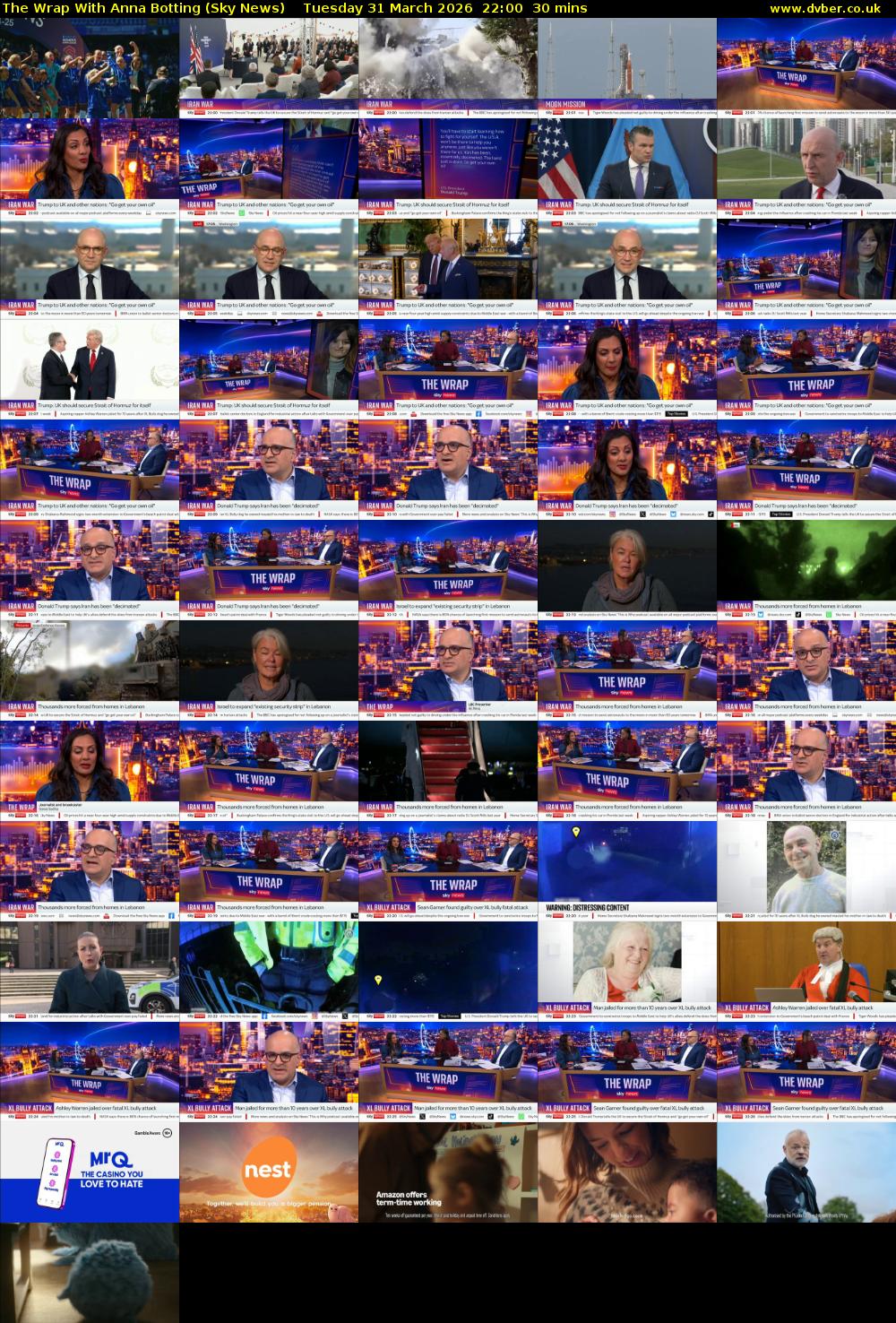 The Wrap With Anna Botting (Sky News) Tuesday 31 March 2026 22:00 - 22:30