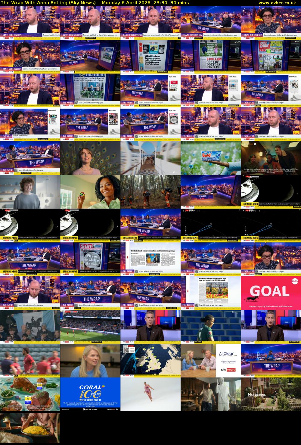 The Wrap With Anna Botting (Sky News) Monday 6 April 2026 23:30 - 00:00