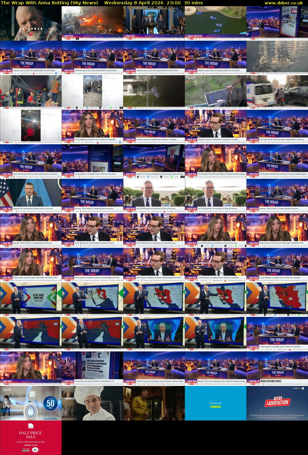 The Wrap With Anna Botting (Sky News) Wednesday 8 April 2026 23:00 - 23:30