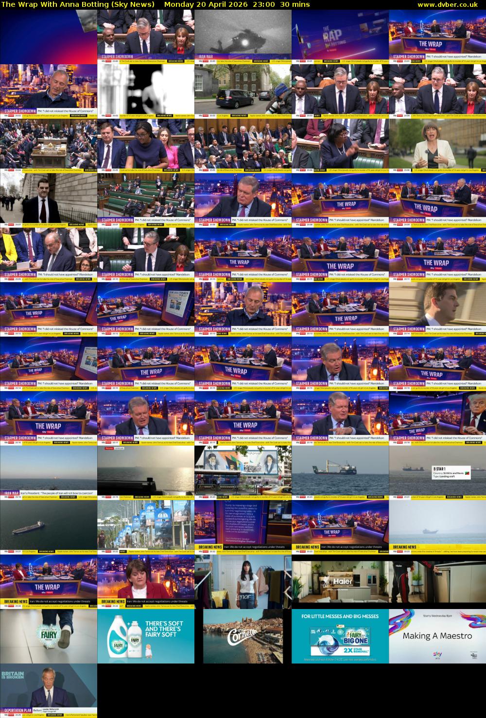 The Wrap With Anna Botting (Sky News) Monday 20 April 2026 23:00 - 23:30
