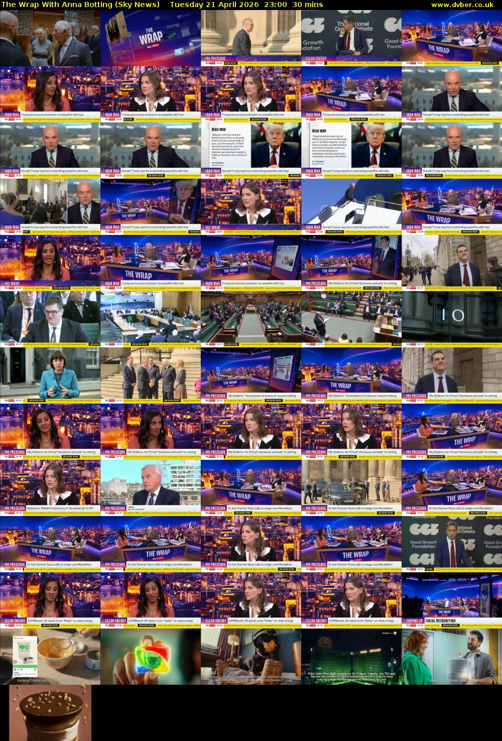 The Wrap With Anna Botting (Sky News) Tuesday 21 April 2026 23:00 - 23:30