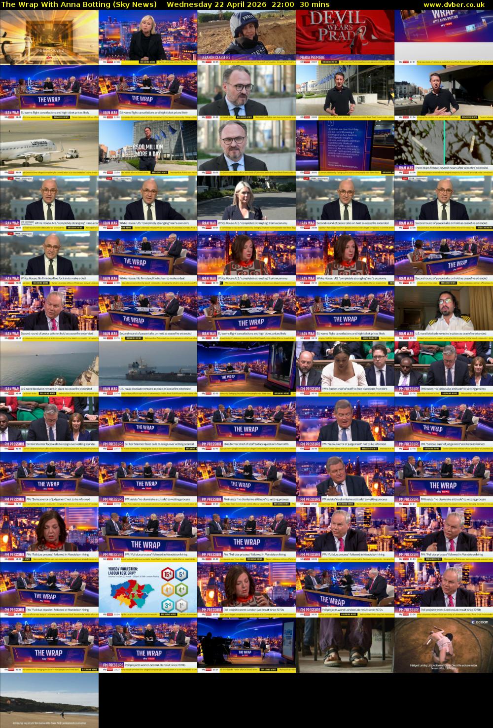 The Wrap With Anna Botting (Sky News) Wednesday 22 April 2026 22:00 - 22:30
