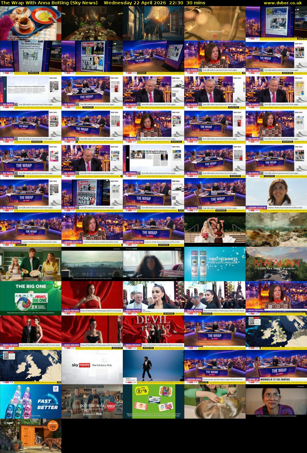 The Wrap With Anna Botting (Sky News) Wednesday 22 April 2026 22:30 - 23:00