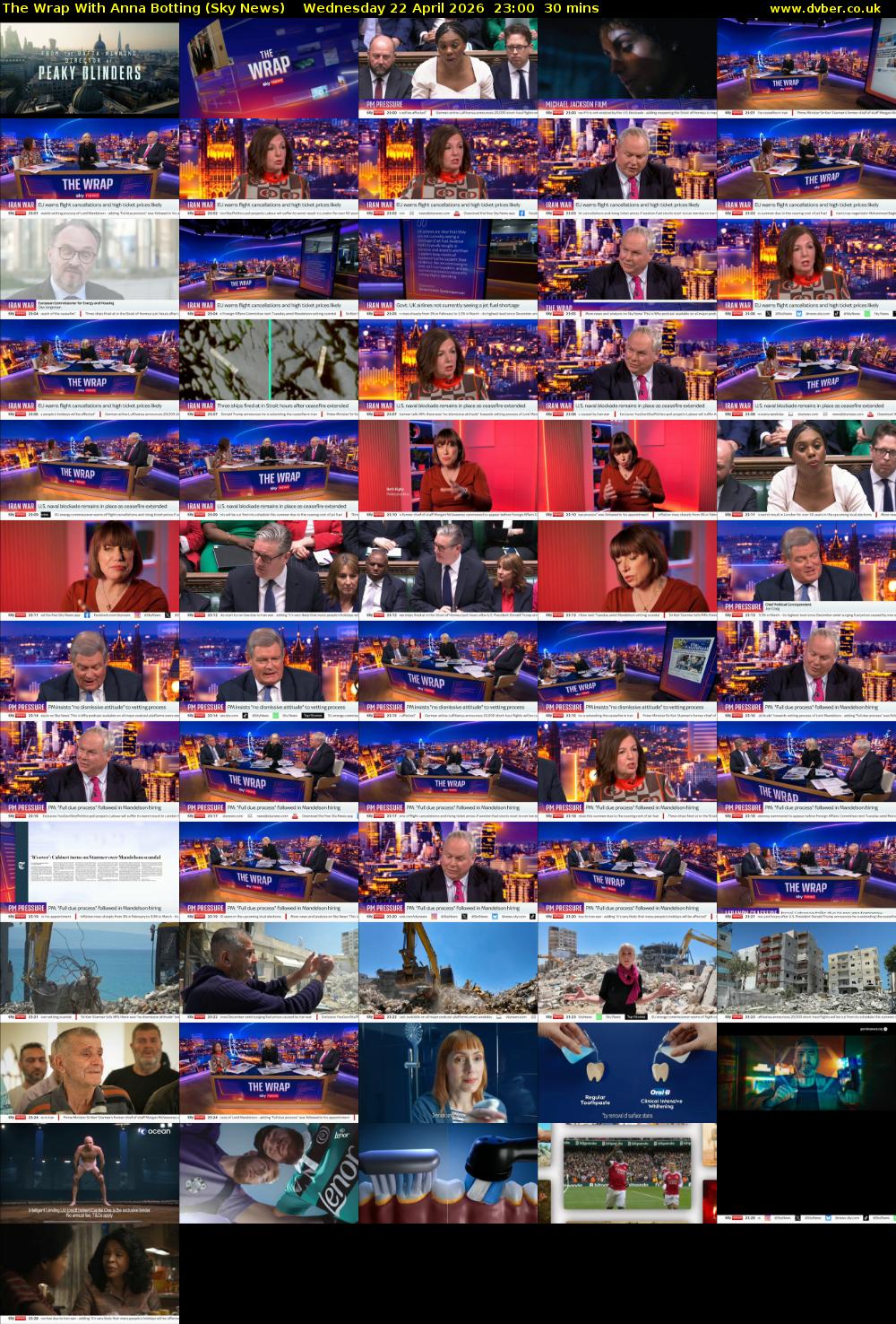 The Wrap With Anna Botting (Sky News) Wednesday 22 April 2026 23:00 - 23:30