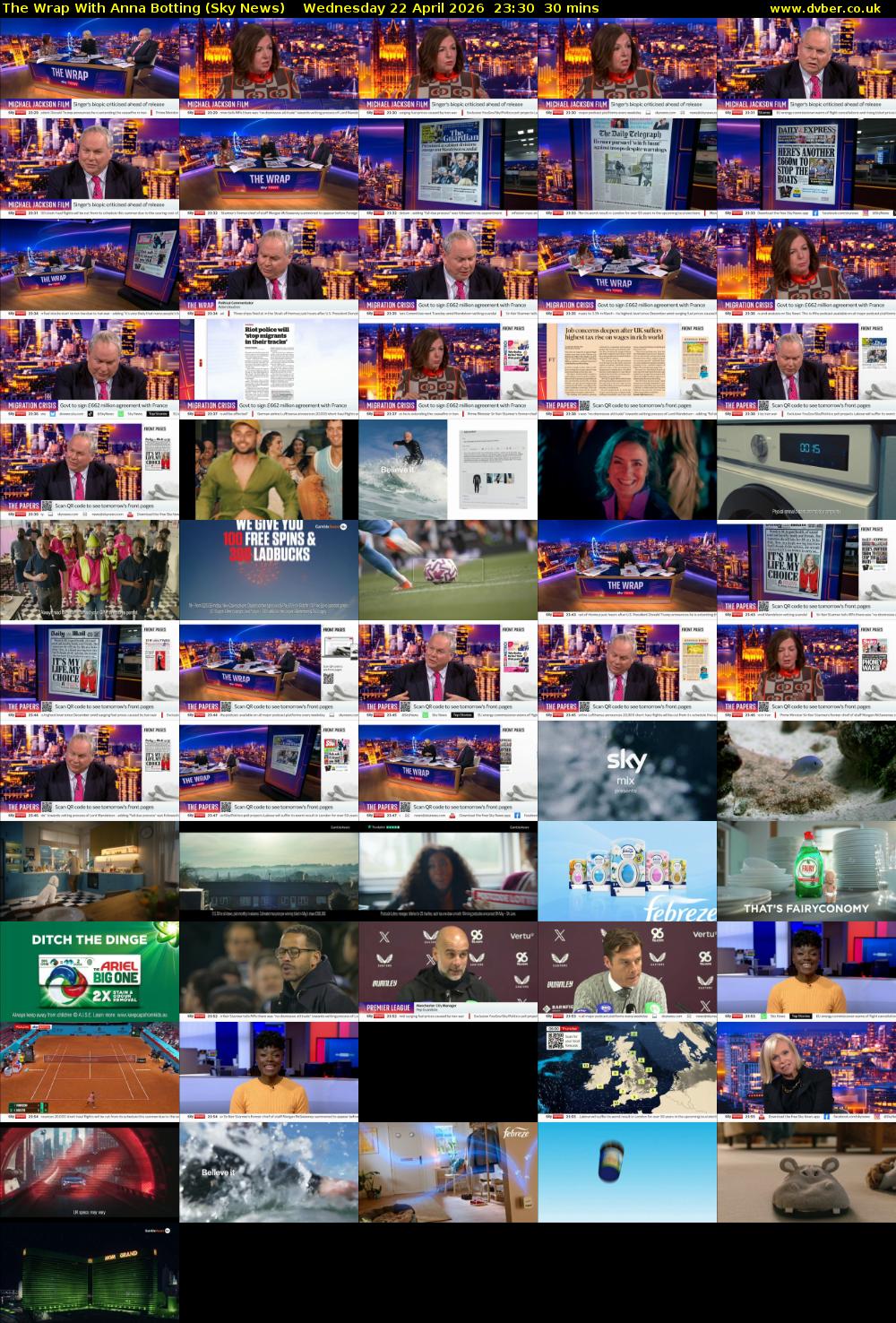 The Wrap With Anna Botting (Sky News) Wednesday 22 April 2026 23:30 - 00:00