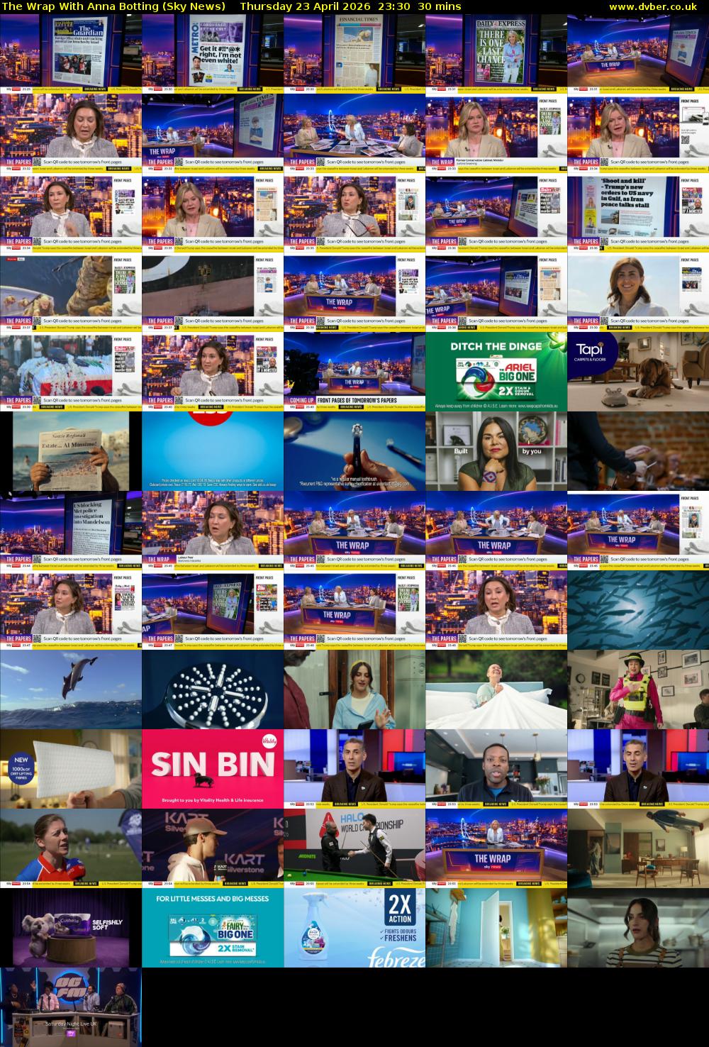The Wrap With Anna Botting (Sky News) Thursday 23 April 2026 23:30 - 00:00