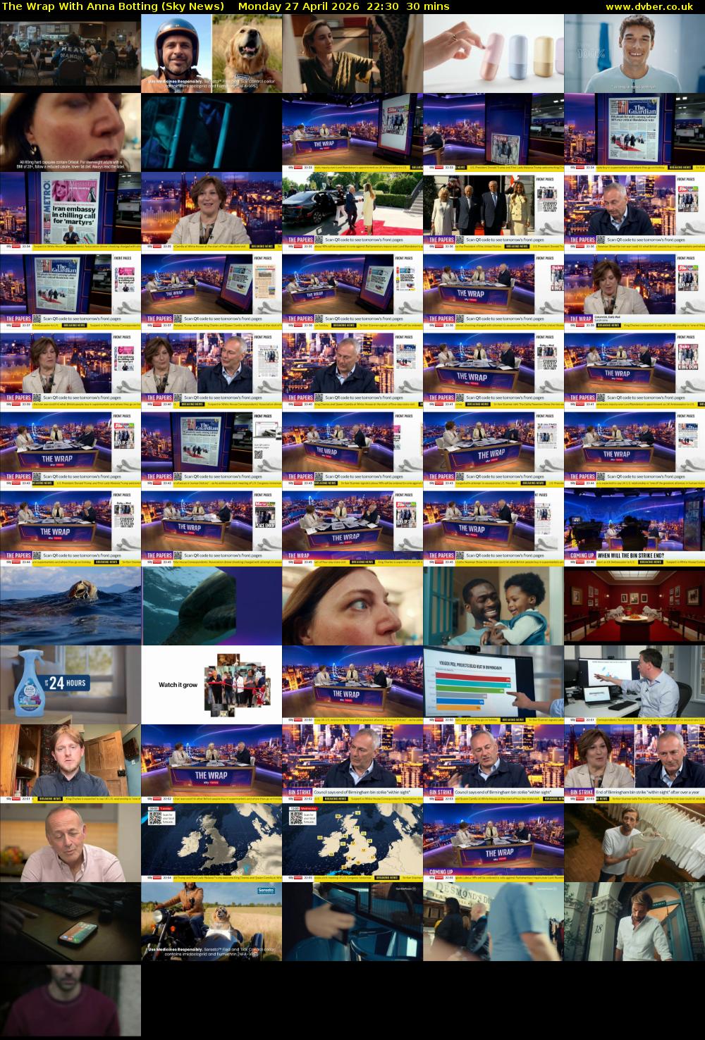 The Wrap With Anna Botting (Sky News) Monday 27 April 2026 22:30 - 23:00