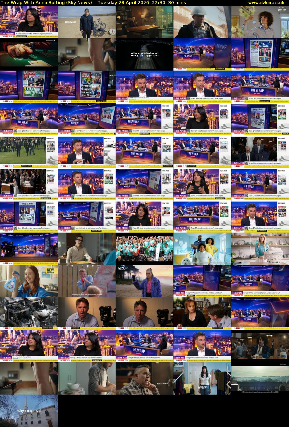 The Wrap With Anna Botting (Sky News) Tuesday 28 April 2026 22:30 - 23:00