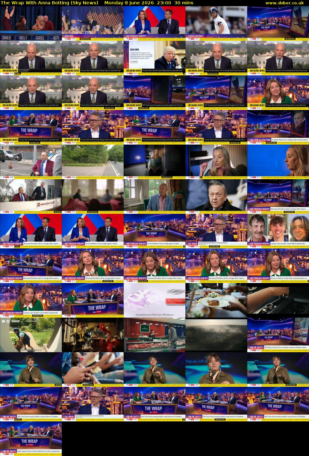 The Wrap With Anna Botting (Sky News) Monday 8 June 2026 23:00 - 23:30