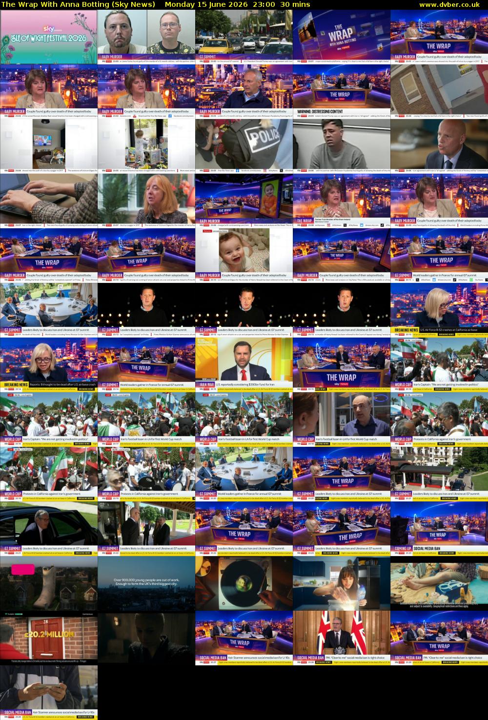 The Wrap With Anna Botting (Sky News) Monday 15 June 2026 23:00 - 23:30