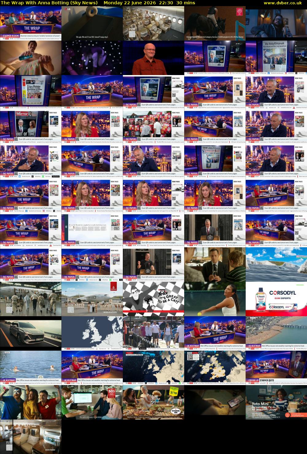 The Wrap With Anna Botting (Sky News) Monday 22 June 2026 22:30 - 23:00
