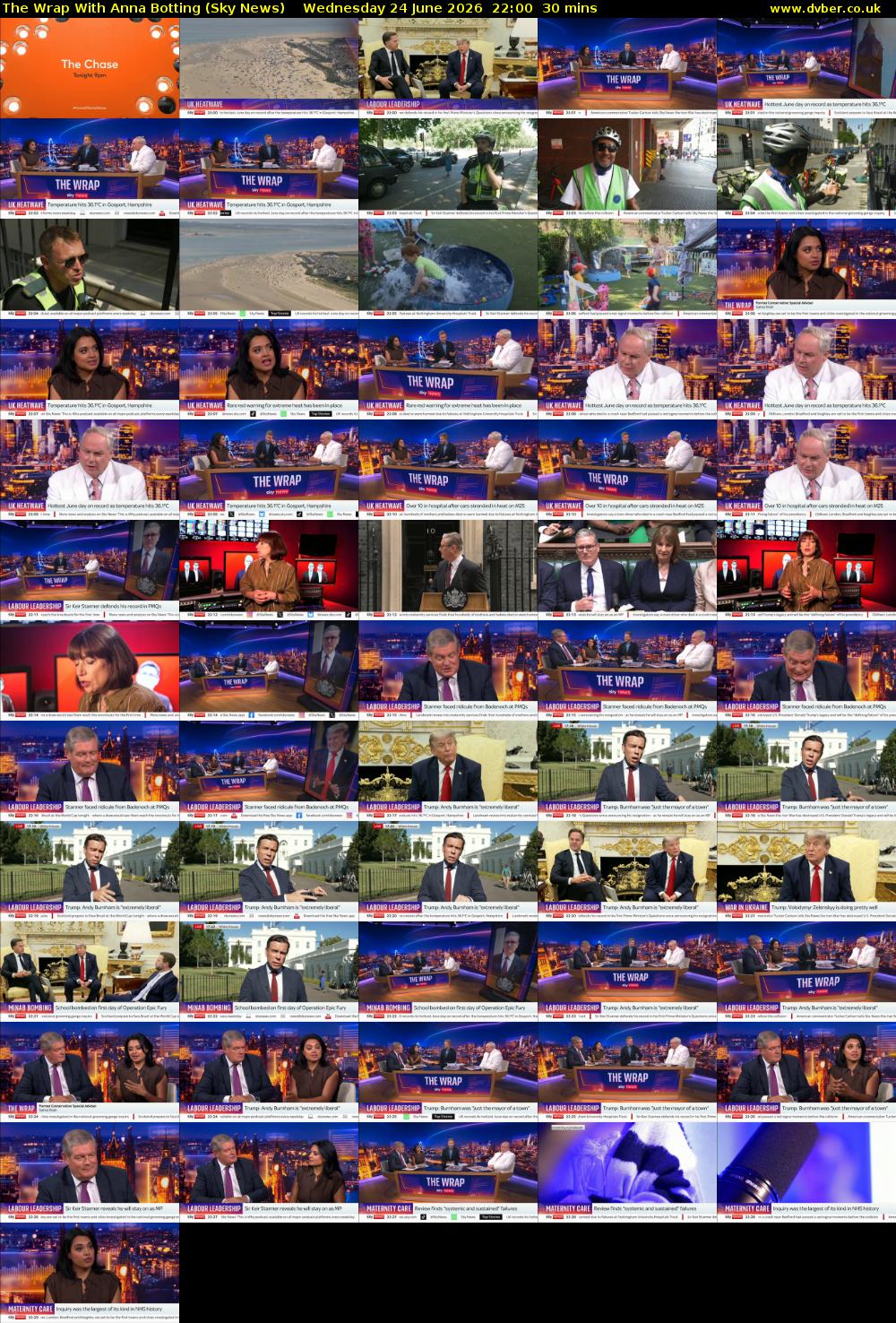 The Wrap With Anna Botting (Sky News) Wednesday 24 June 2026 22:00 - 22:30