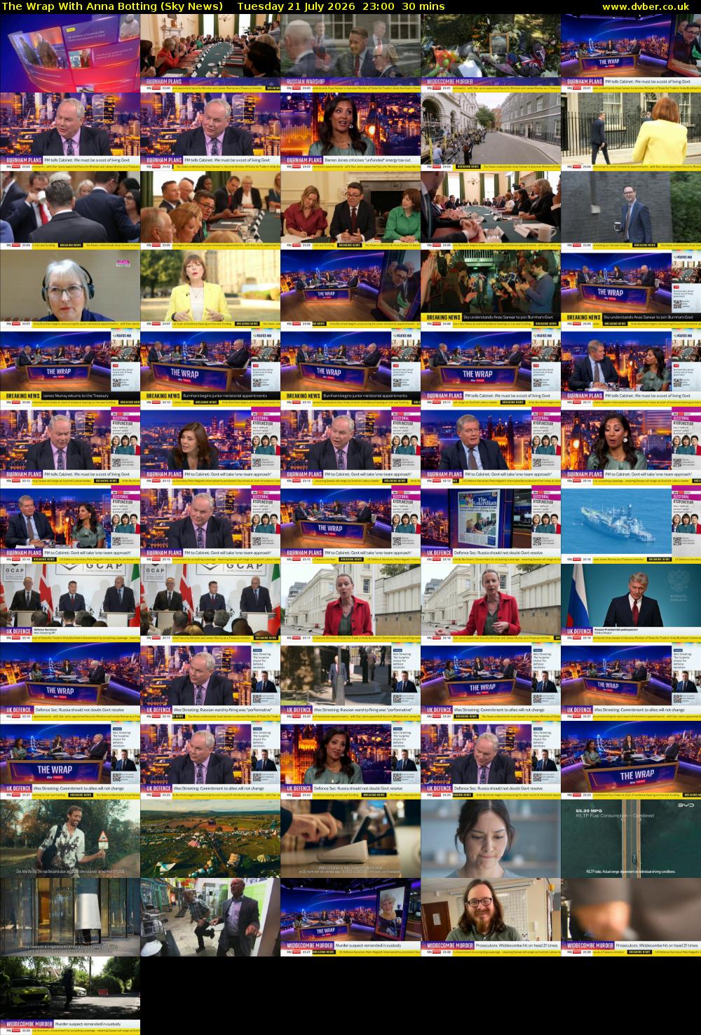 The Wrap With Anna Botting (Sky News) Tuesday 21 July 2026 23:00 - 23:30